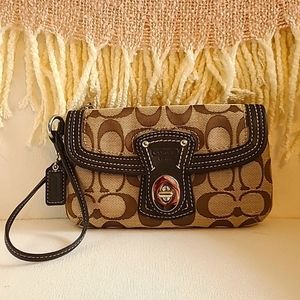 Coach Signature Wristlet/Clutch
